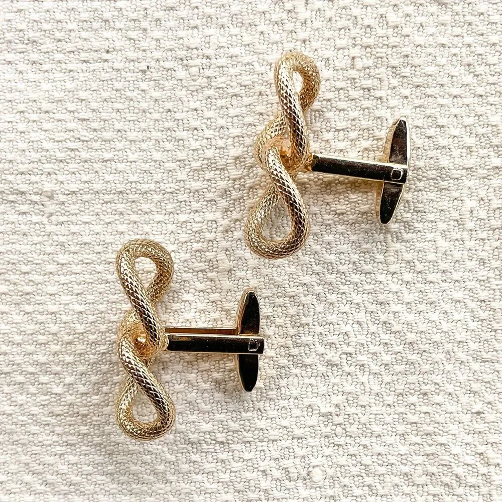 Vintage Sarah Coventry Cufflinks Gold Tone Chain Link Mens Retro Formalwear